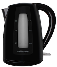 Mellerware Breede 360° Cordless Black 2L Plastic Kettle