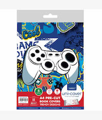 Marlin A4 PreCut Book Covers Cool Gamer 5pack