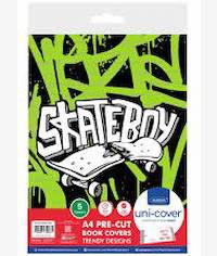 Marlin A4 PreCut Book Covers Stakeboy 5pack