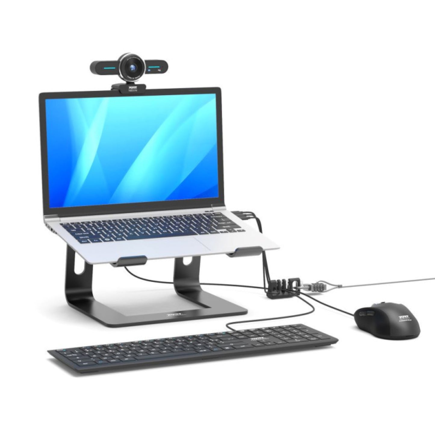 Port Connect Desktop Cable Manager for Mouse and Keyboard