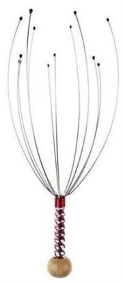 Casey Red 12 Fingers Head and Scalp Hand Held Manual Massager