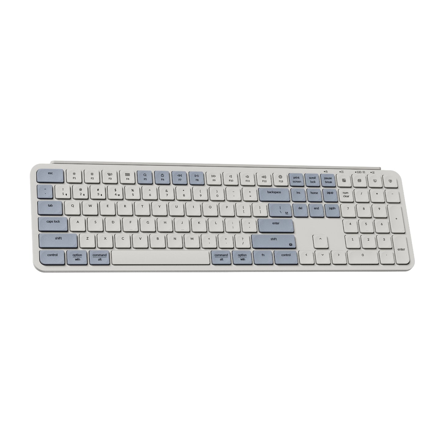 Keychron B6 Pro Ultra-Slim 100% Wireless Keyboard - Retro Blue