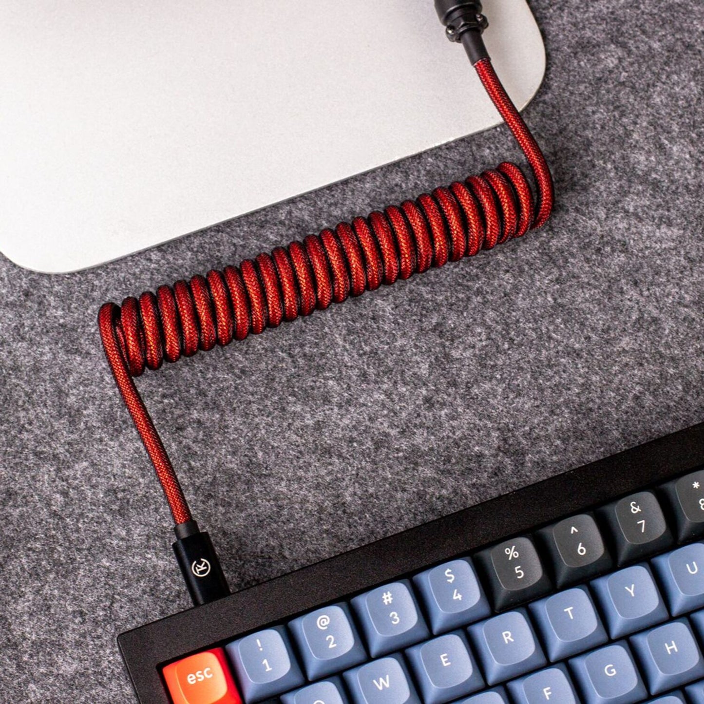Keychron Coiled Aviator Cable - Red