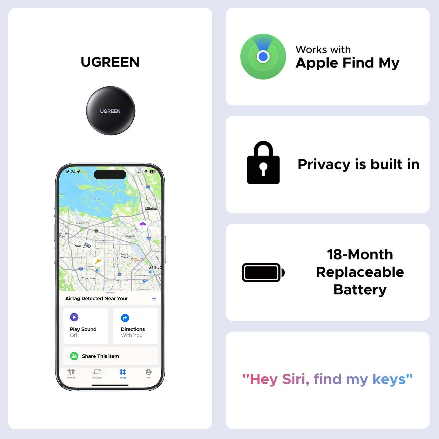 UGREEN FineTrack Mini Smart Finder for Apple Devices