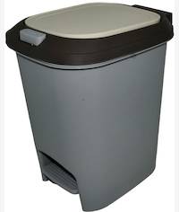 Casey 20 Litre Step On Pedal Waste Bin Grey
