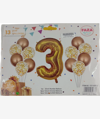 Casey 13pc Gold and White Balloon Set Nr 3