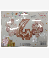 Casey 13pc Rose Gold and White Balloon Set Nr 4