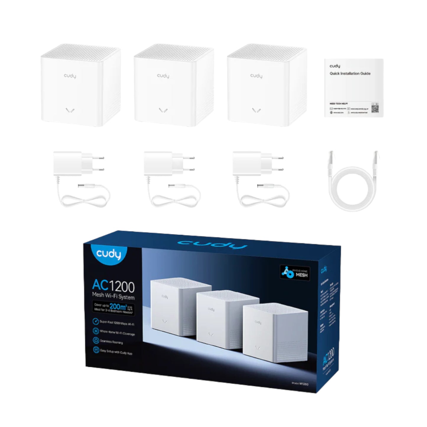 Cudy AC1200 Mesh Wi-Fi System (V2) - 3Pack