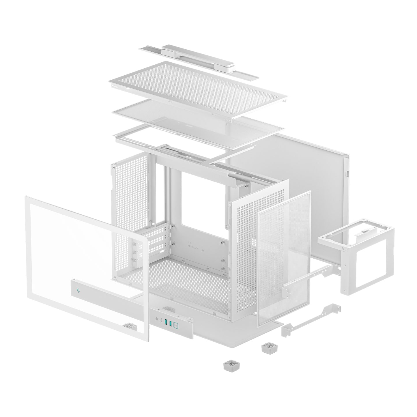 DeepCool CH160 PLUS Micro-ATX Chassis - White