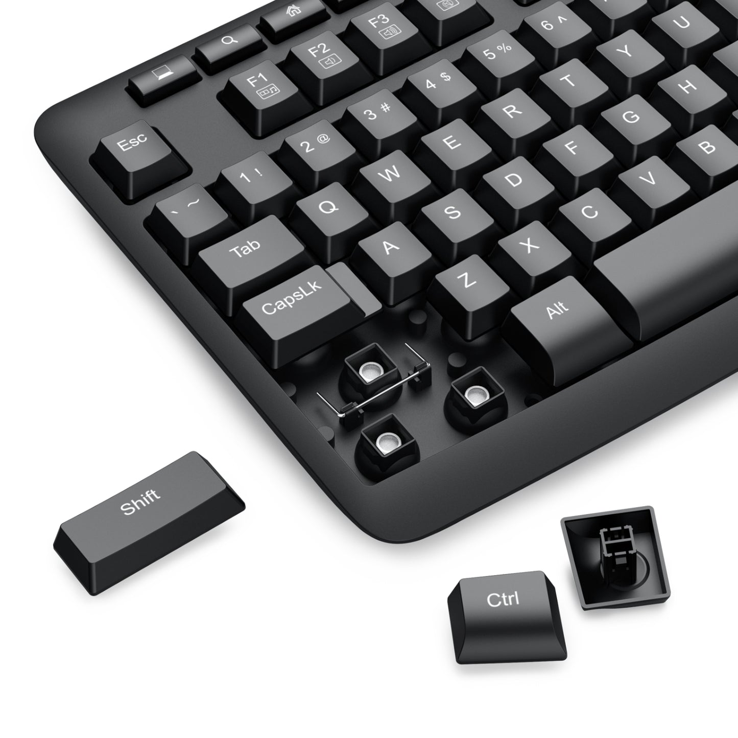 Redragon BK-7366 Full-size Ergonomic Wired Membrane Office Keyboard - Black