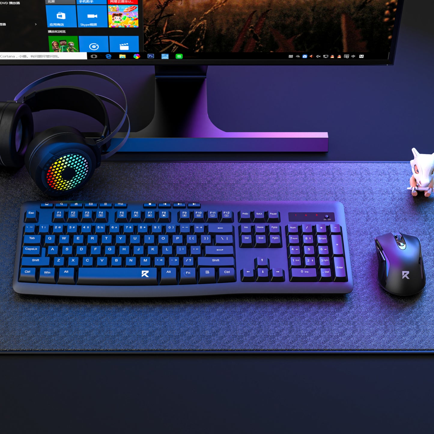 Redragon BS-7367-A Wireless Keyboard and Mouse Combo - Black