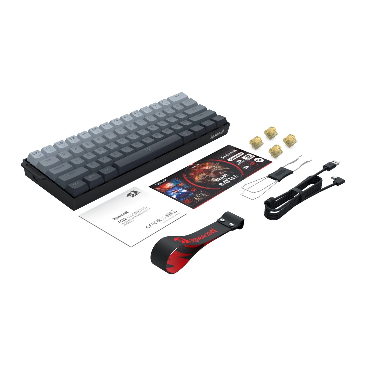 Redragon FIZZ Magnetic+ Wired 60% Gaming Keyboard