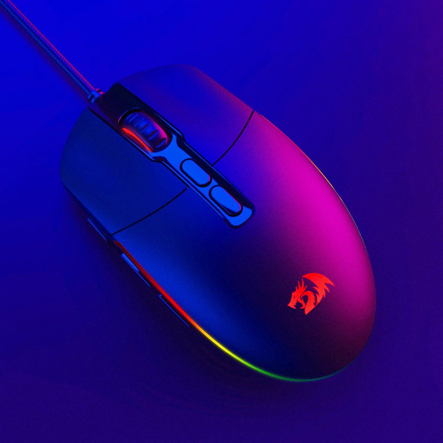 Redragon M719 INVADER RGB 10000 DPI Wired Optical Gaming Mouse - Black