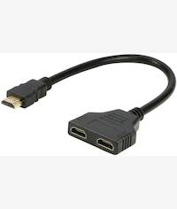 UniQue Male HDMI To Female Dual HDMI Splitter Adapter