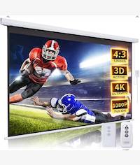 HTPNEO 120 Inch Electronic Projector Screen with Remote
