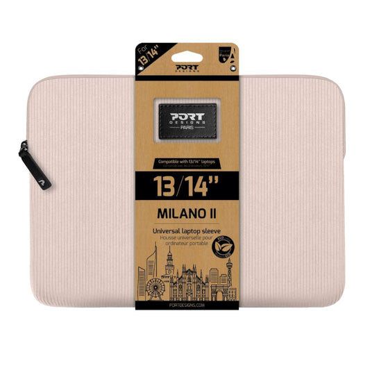 Port Designs Milano II Eco 13/14" Universal Laptop Sleeve - Plush Pink
