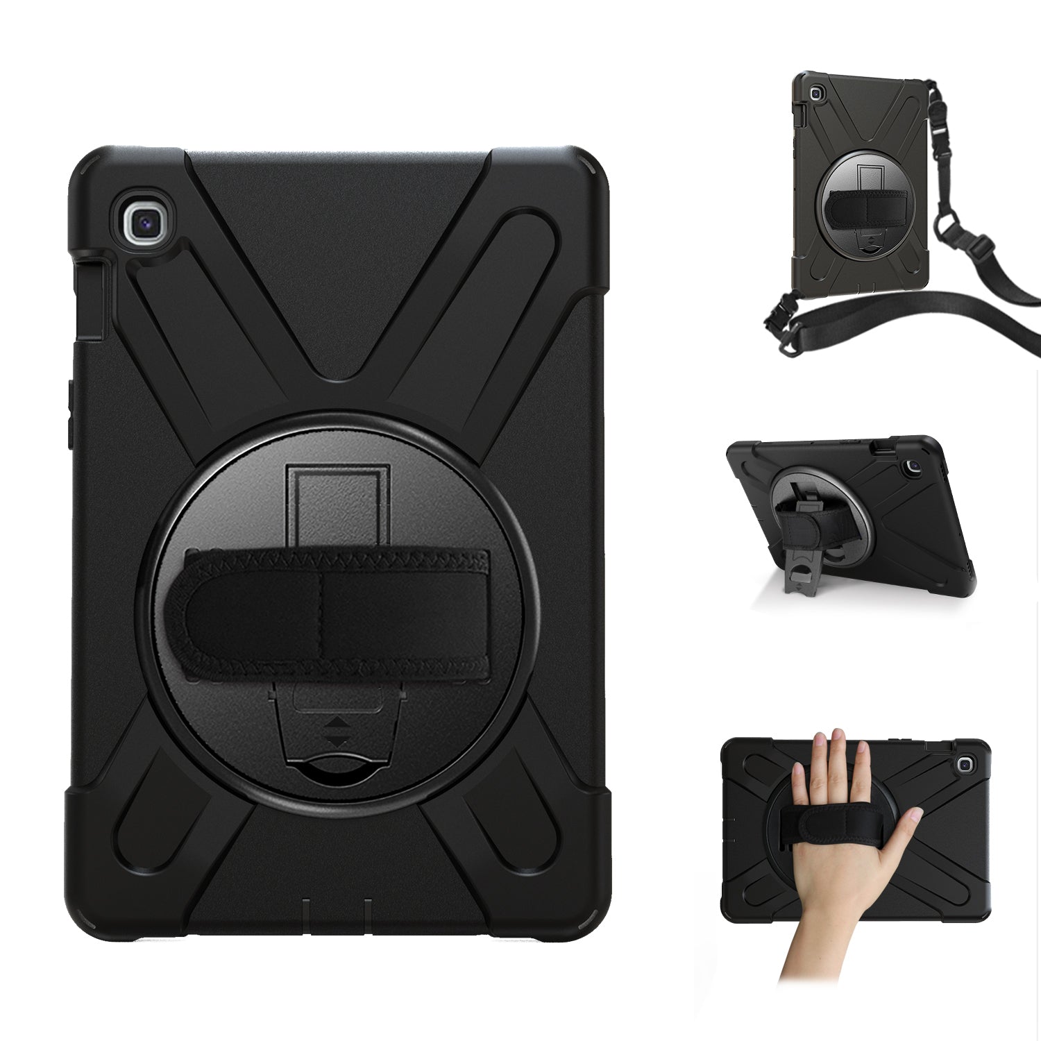 Port Designs Pro Shock 360 Rugged Protective and Rotative Folio for Samsung Galaxy Tab A9+ - Black