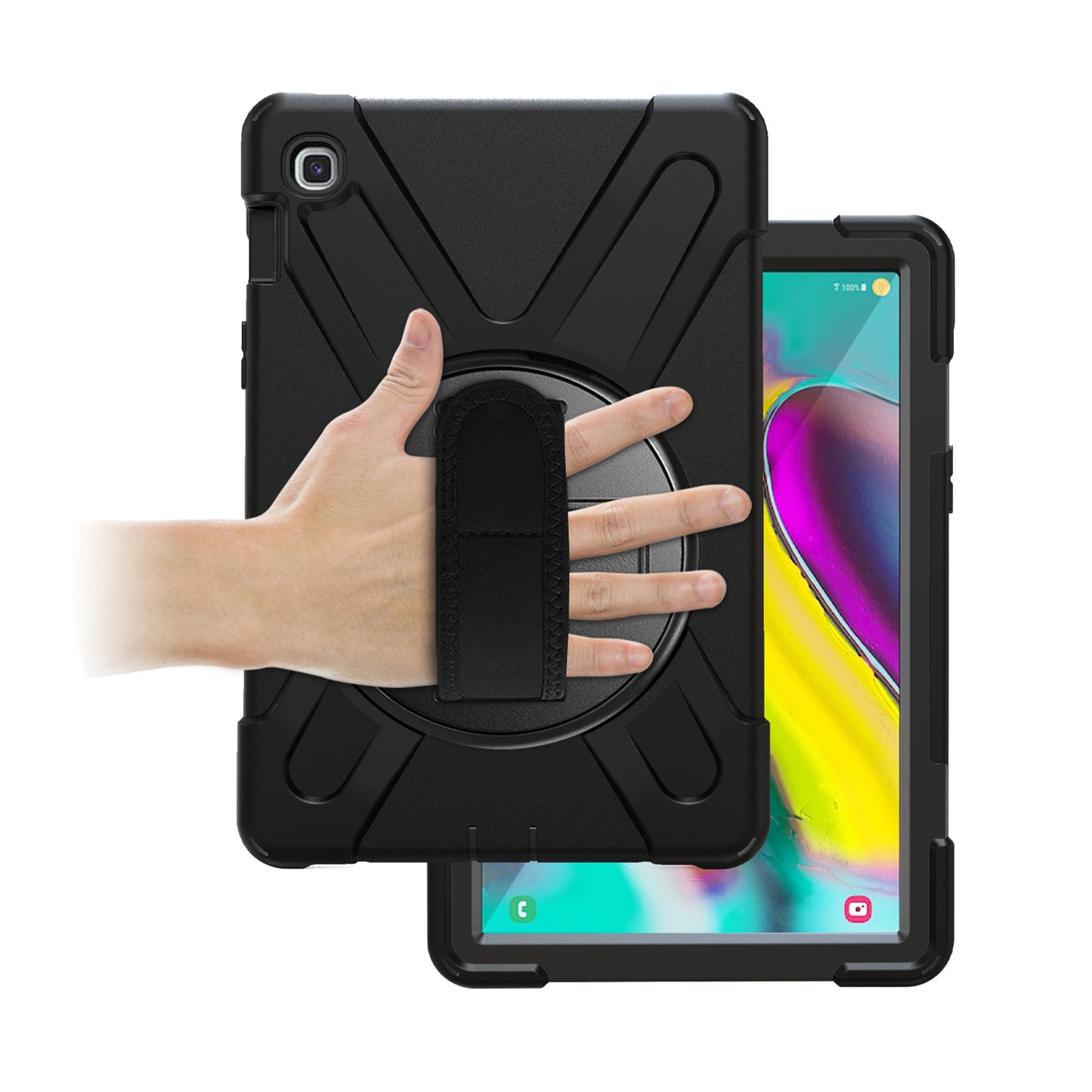 Port Designs Pro Shock 360 Rugged Protective and Rotative Folio for Samsung Galaxy Tab A9+ - Black