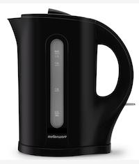 Mellerware Tugela 1.7L Black Cordless Plastic Kettle