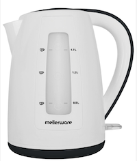 Mellerware Breede 360° Cordless Black & White 2L Plastic Kettle