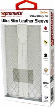 Promate White Zetro BlackBerry Z10 Ultra Slim Leather Sleeve