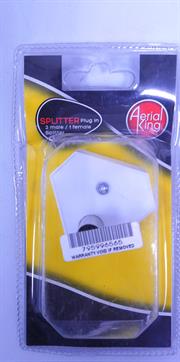 Aerial King Splitter Plug In 2Way FMM Blister