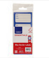 Marlin Border Labels Blue 24 Labels