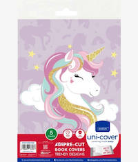 Marlin A4 Unicorn Precut Book Covers 5 Pack