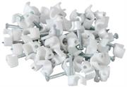Noble Round Cable Clips 7mm White 100 Pieces per pack