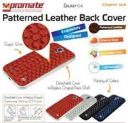Promate Blue Charm.S4 Premium Leather Back Cover