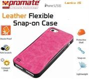 Promate Pink Lanko.i5 Hand Crafted Leather Case