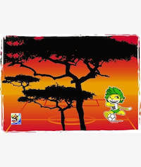 UniQue Zakumi Running  Mouse Pad
