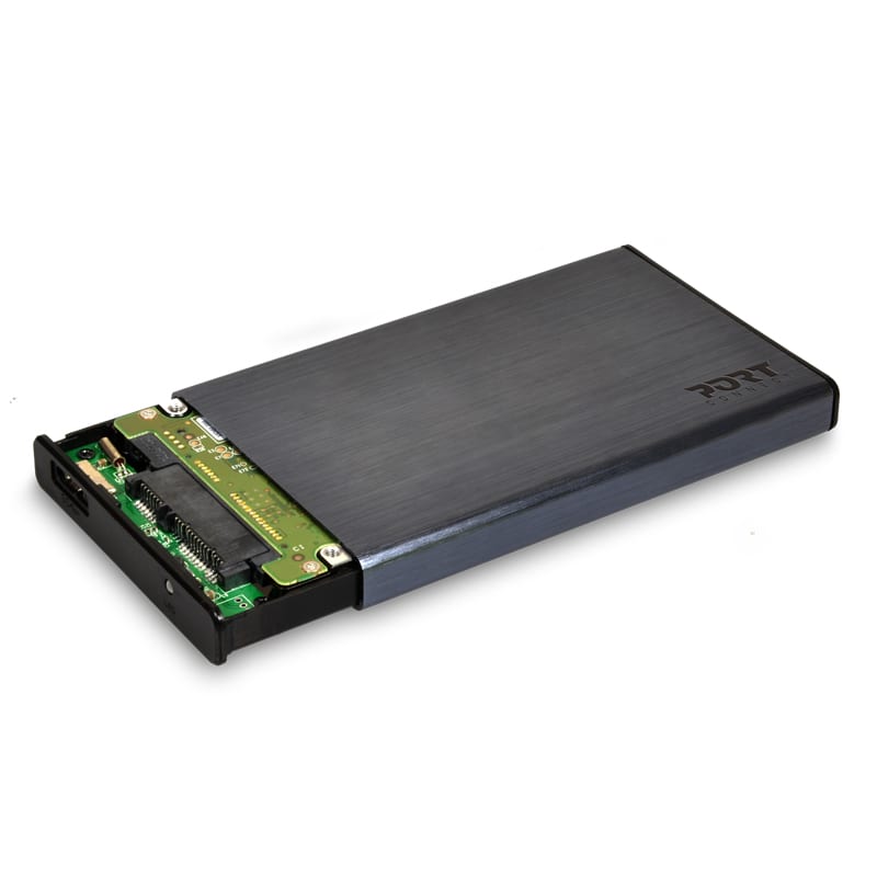 Port Connect 2.5" USB-C External HDD Enclosure Black