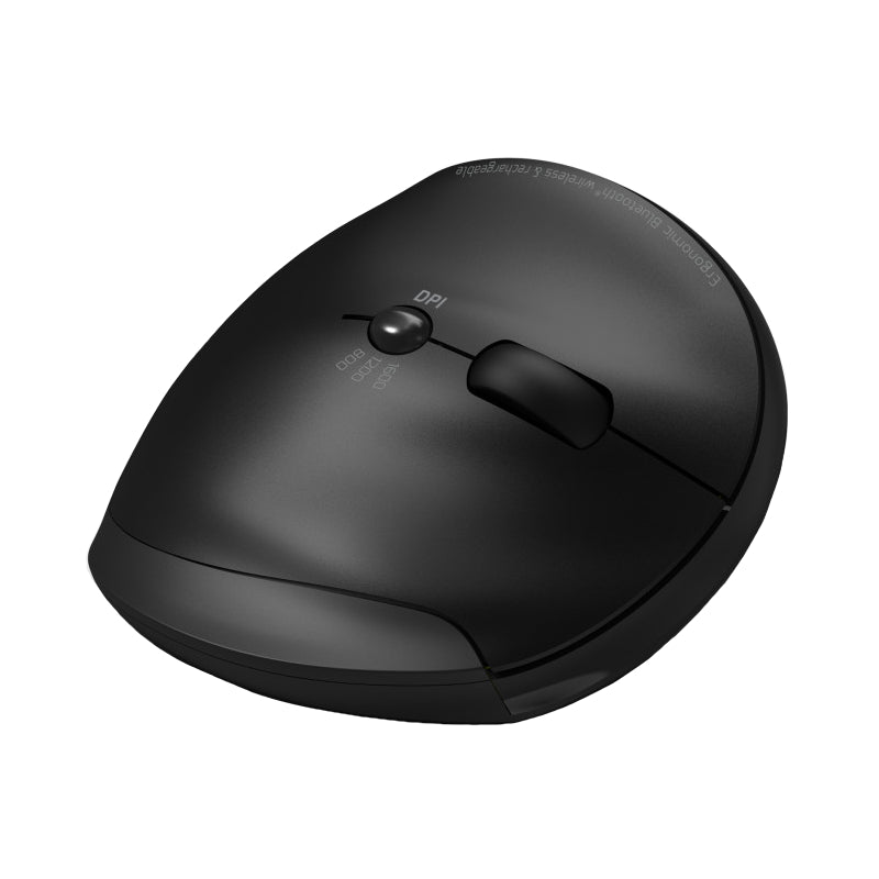 Port Connect Wireless Rechargeable Ergonoc Mouse Bluetooth- Black