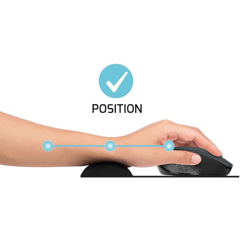 Port Ergonomic Gel Mouse Pad - Black