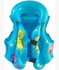 Casey Kids Small Inflatable Swimming Vest  Blue