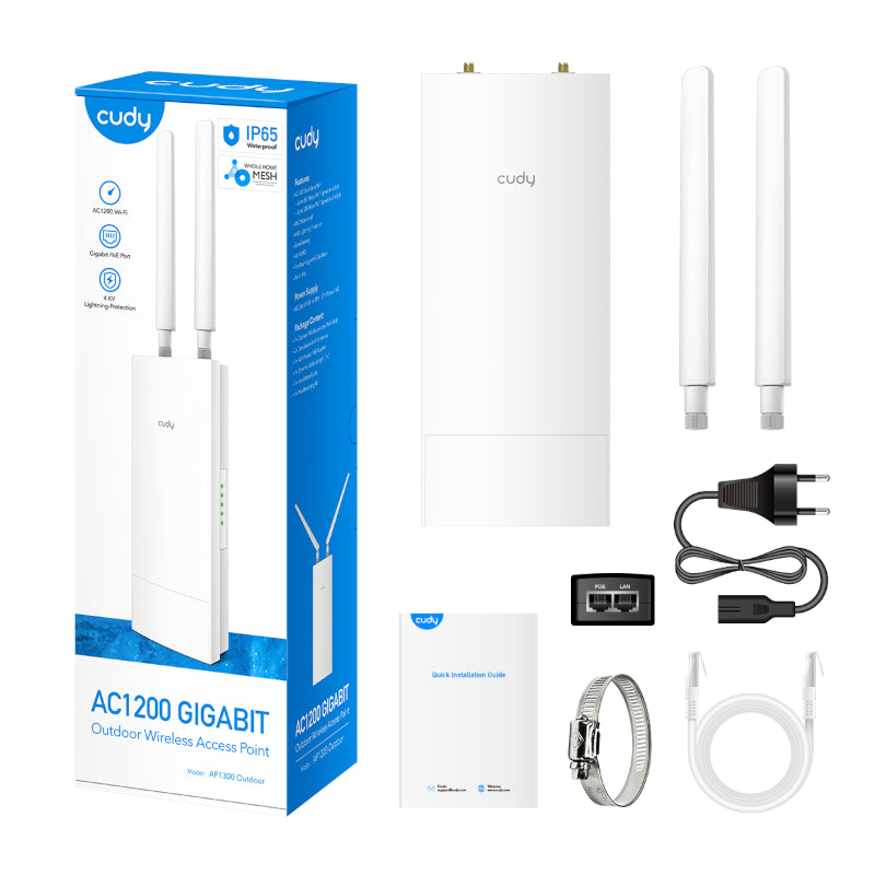 Cudy AC1200 Gigabit Dual Band Ceiling Access Point- Outdoor