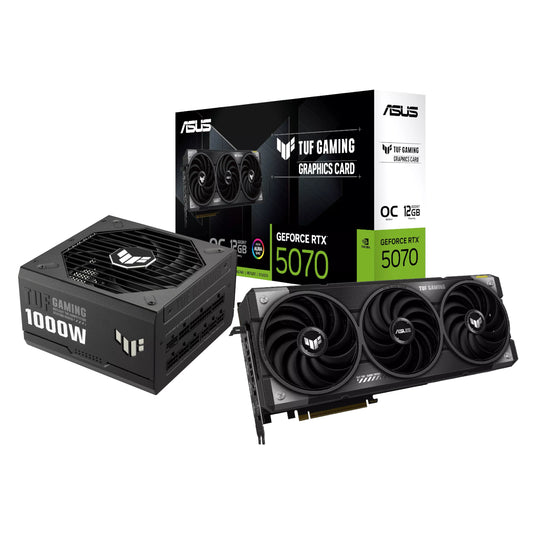 Asus TUF Gaming GeForce RTX 5070 OC Edition and 1000W 80 PLUS Gold Modular Power Supply Bundle 