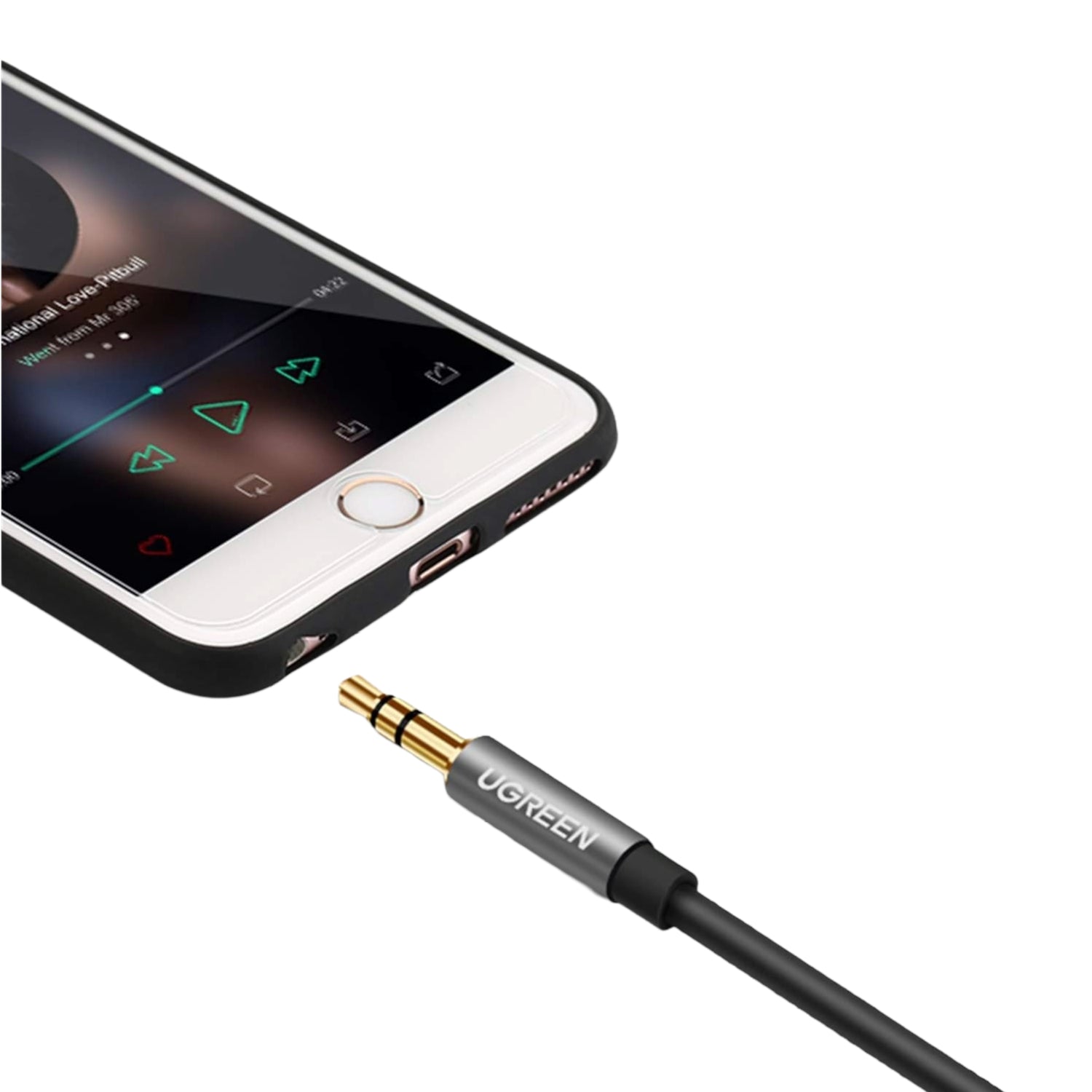 UGREEN AV118 3.5mm AUX Extension Cable 3m – Male to Female –(Black)