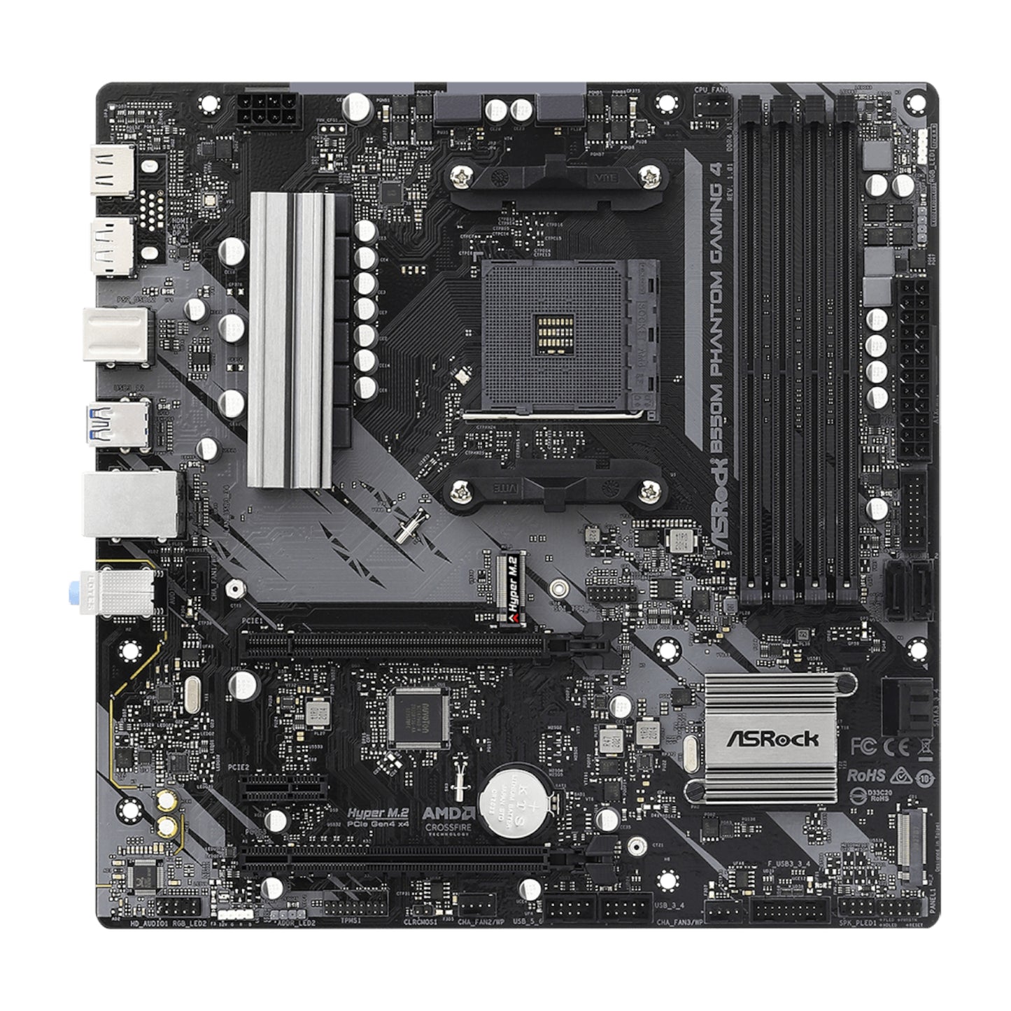 ASRock B550 Phantom Gaming 4 AM4 M-ATX Motherboard