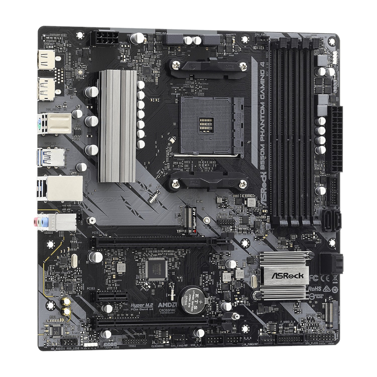 ASRock B550 Phantom Gaming 4 AM4 M-ATX Motherboard