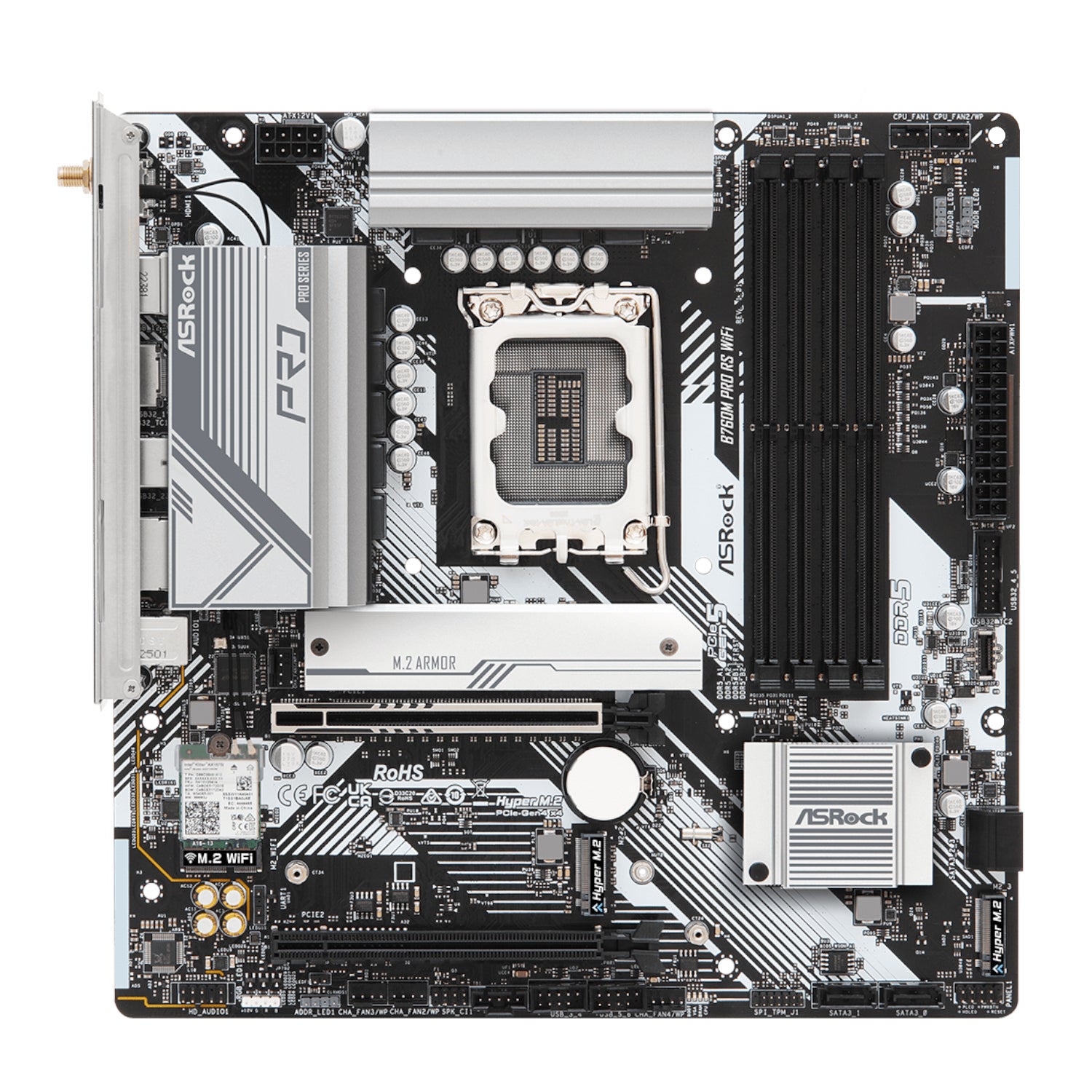 ASRock B760M Pro RS WiFi Intel LGA 1700 MATX Gaming Motherboard