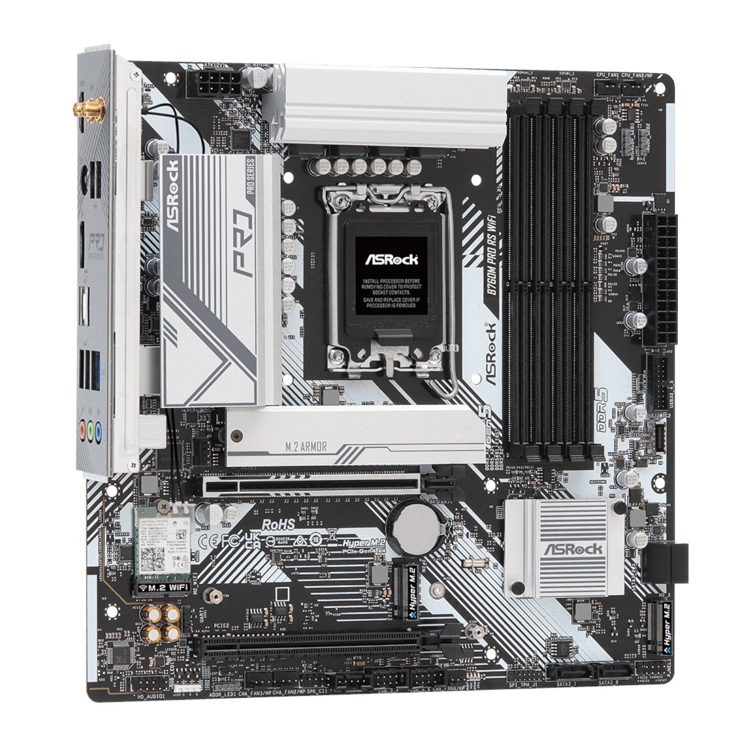 ASRock B760M Pro RS WiFi Intel LGA 1700 MATX Gaming Motherboard