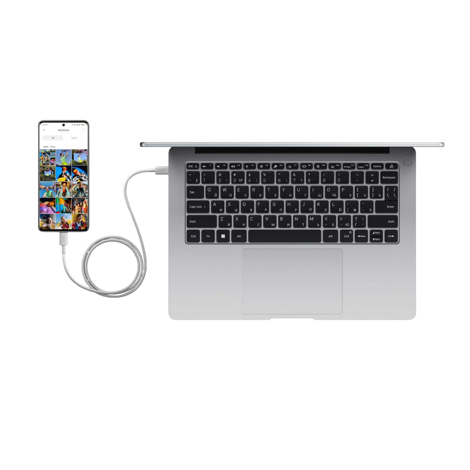 Xiaomi USB4 6A USB Type-C To USB Type-C Braided Cable 2m- (120W, 480 Mbps)