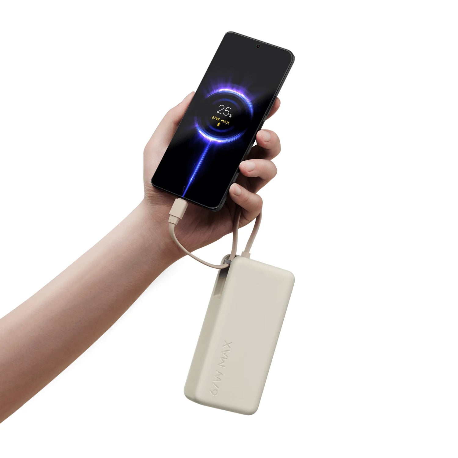 Xiaomi 67W Power Bank 20000 (Integrated Cable) - Tan