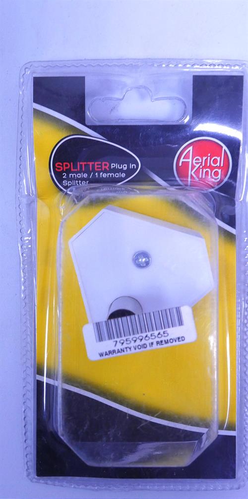 Aerial King Splitter Plug In 2Way FMM Blister My Store