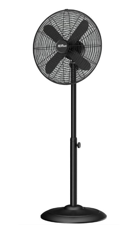 Alva Air 40cm Matte Black Finish Telescopic Pedestal Fan My Store