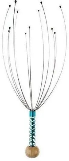 Casey 12 Fingers Head and Scalp Hand-Held Manual Massager Blue My Store