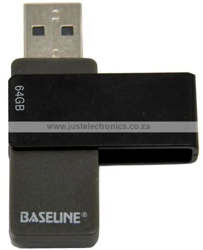 Baseline 64GB USB 2.0 Swivel Memory Stick My Store