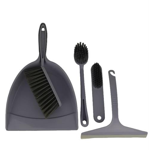 Casey 5 Pack Dust Pan Broom Set Light Grey My Store